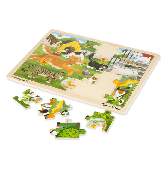Пазл начального уровня Домашние животные 24 элемента MD19059 Melissa and Doug