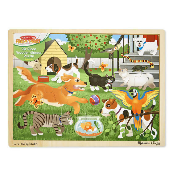 Пазл начального уровня Домашние животные 24 элемента MD19059 Melissa and Doug