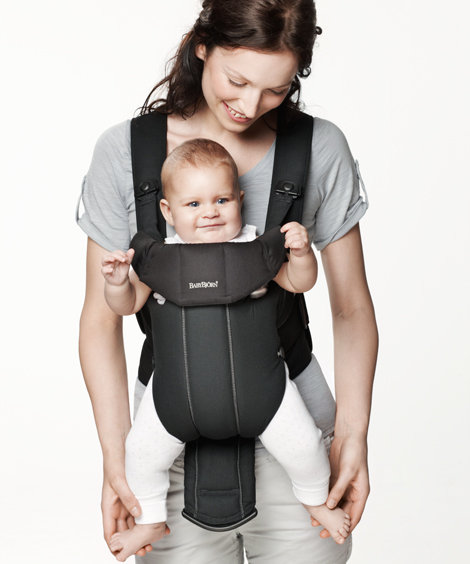 Рюкзак-кенгуру BabyBjorn Active, Black-silver