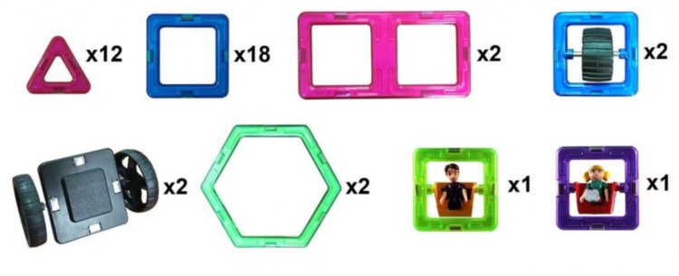 3D магнитный конструктор МК-40 Магникон