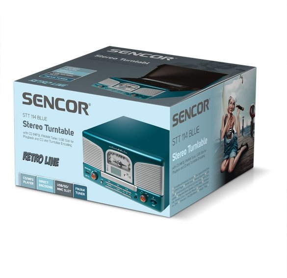Музыкальный проигрыватель Sencor STT 114 BLUE