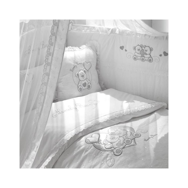 Комплект постельного белья Funnababy Lovely Bear white 7 единиц