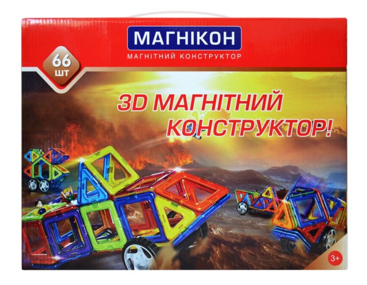 3D магнитный конструктор МК-66 Магникон