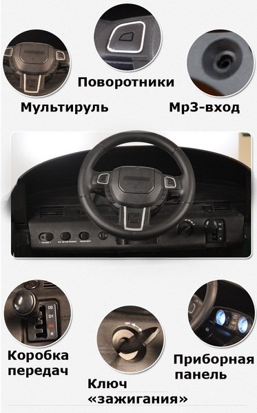 RASTAR Электромобиль Range Rover Evoque черный, 81400