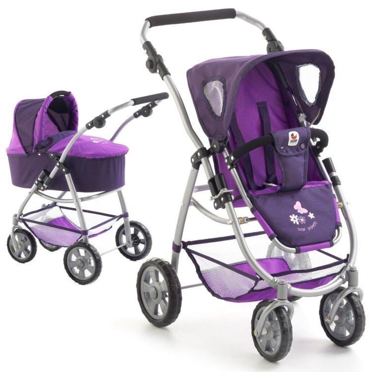 Коляска для кукол 3 в 1 Emotion All in One Pflaume Bayer Chic 2000