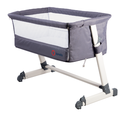 Приставная кроватка Theo dark grey Lionelo