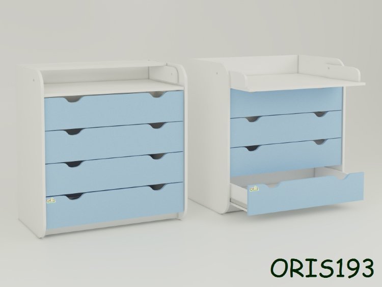 Комод-пеленатор Colour 4 ящика Oris-mebel