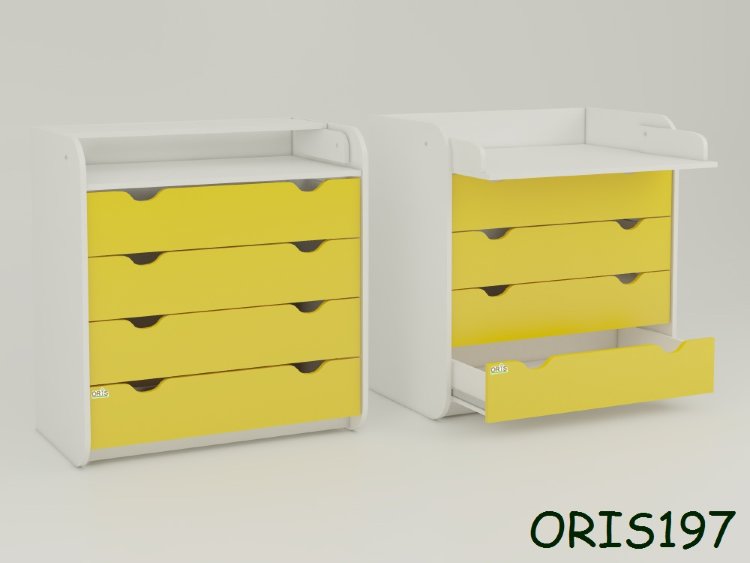 Комод-пеленатор Colour 4 ящика Oris-mebel