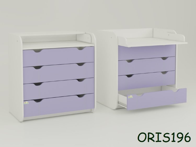 Комод-пеленатор Colour 4 ящика Oris-mebel