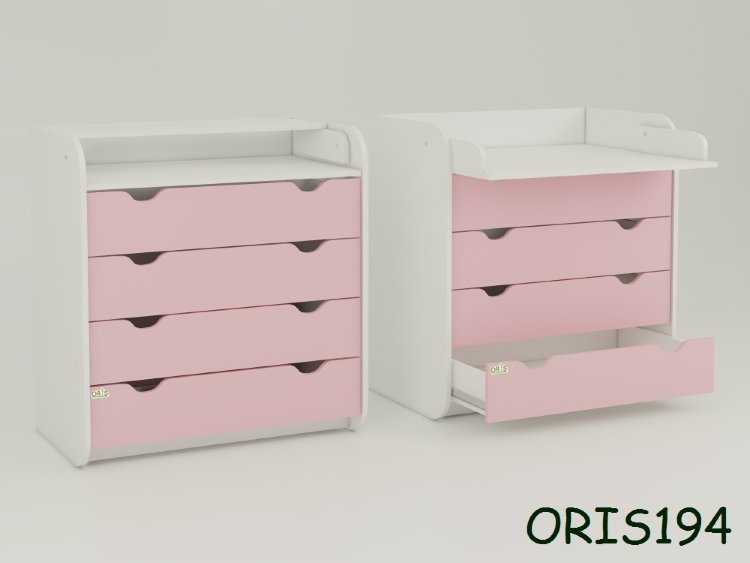 Комод-пеленатор Colour 4 ящика Oris-mebel