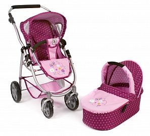 Коляска для кукол Emotion 2 в 1 Dots Brombeere от Bayer Chic 2000
