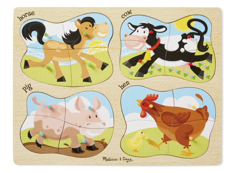 Пазлы деревянные 4 в 1 Ферма MD9858 Melissa and Doug