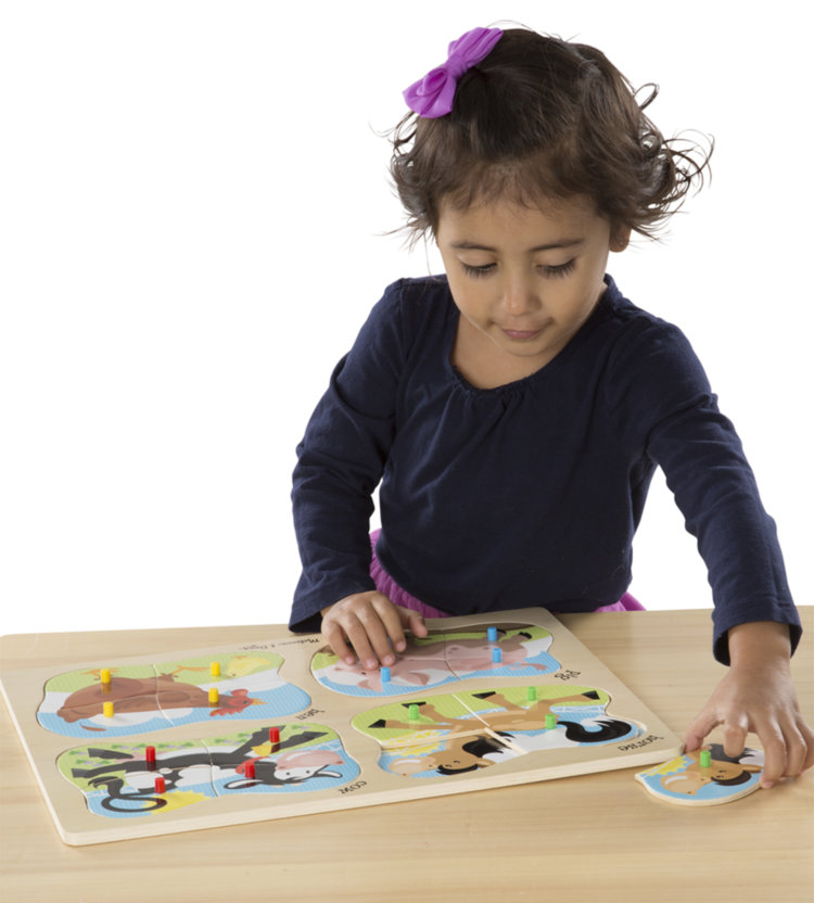 Пазлы деревянные 4 в 1 Ферма MD9858 Melissa and Doug