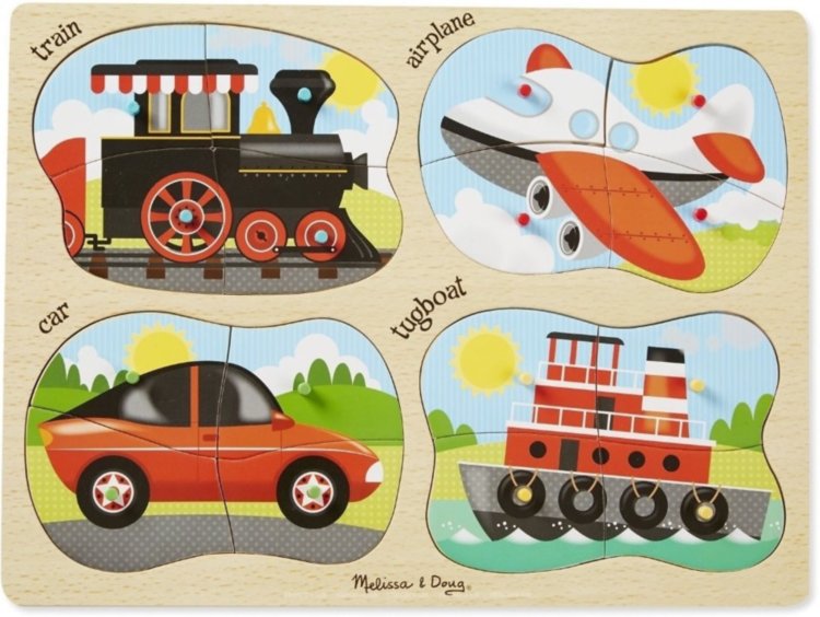 Пазлы деревянные 4 в 1 Транспорт MD9865 Melissa and Doug