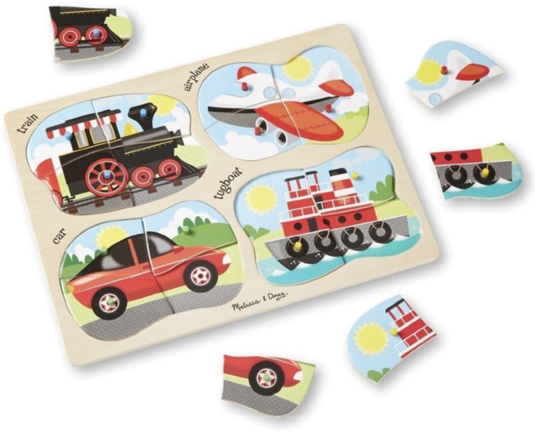 Пазлы деревянные 4 в 1 Транспорт MD9865 Melissa and Doug