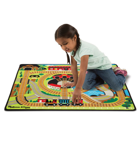 Игровой коврик с паровозиками Железная дорога MD19554 Melissa and Doug