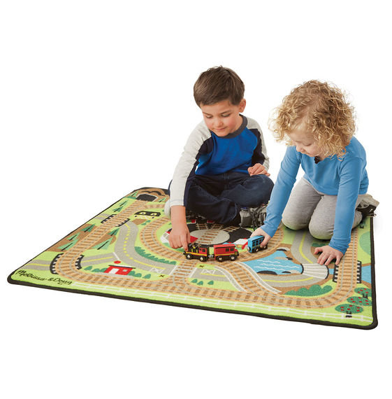 Игровой коврик с паровозиками Железная дорога MD19554 Melissa and Doug