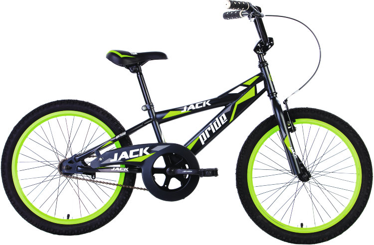 Велосипед 20" PRIDE JACK, черно-зеленый матовый